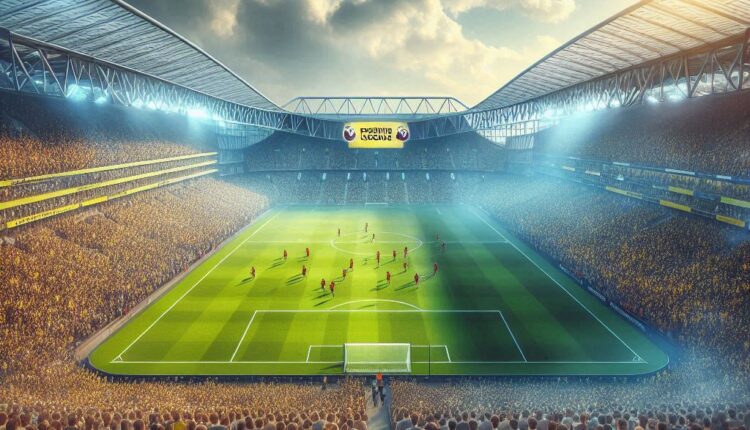 Premier League game and stadium full of fans