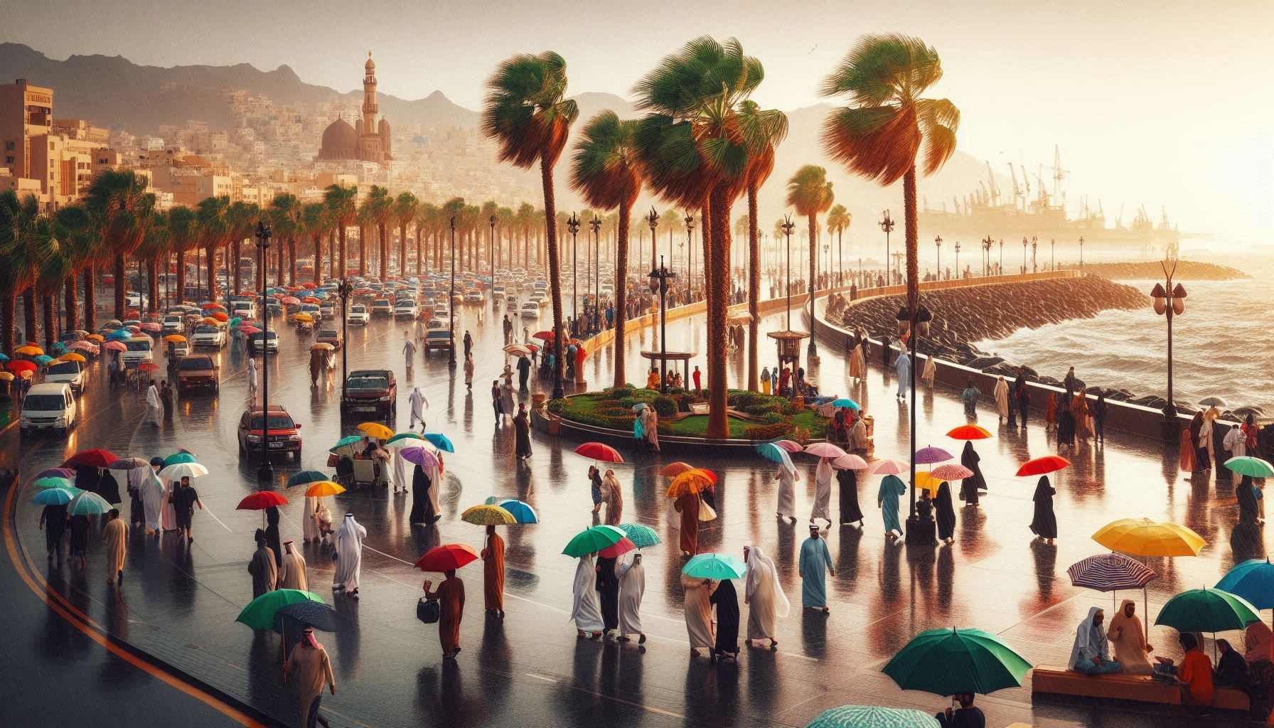 امطار جدة وتعليق الدراسة